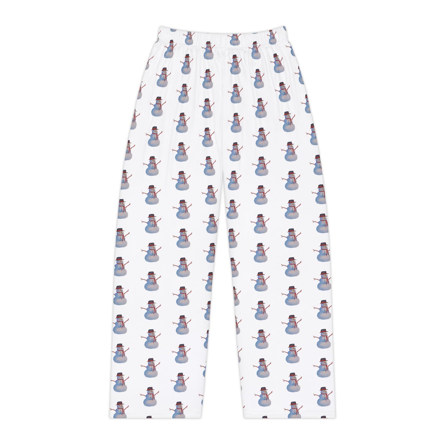 Cozy Women’s Whimsical Snowman Pajama Pants. Available in sizes from XS-4XL