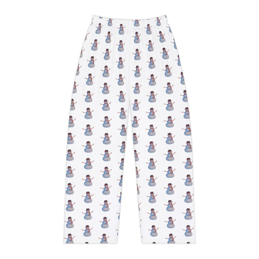 Cozy Women’s Whimsical Snowman Pajama Pants. Available in sizes from XS-4XL