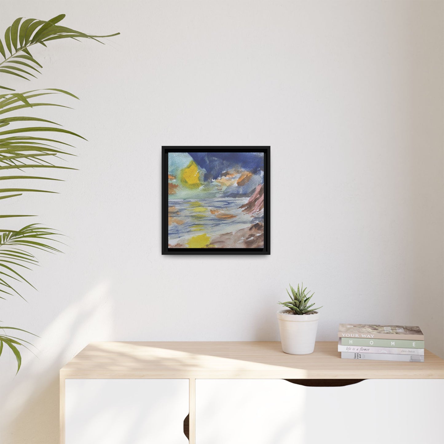 The Sun in Pieces Matte Canvas, Framed (Black or Espresso). Available in sizes from 6”x6”-30”x30”
