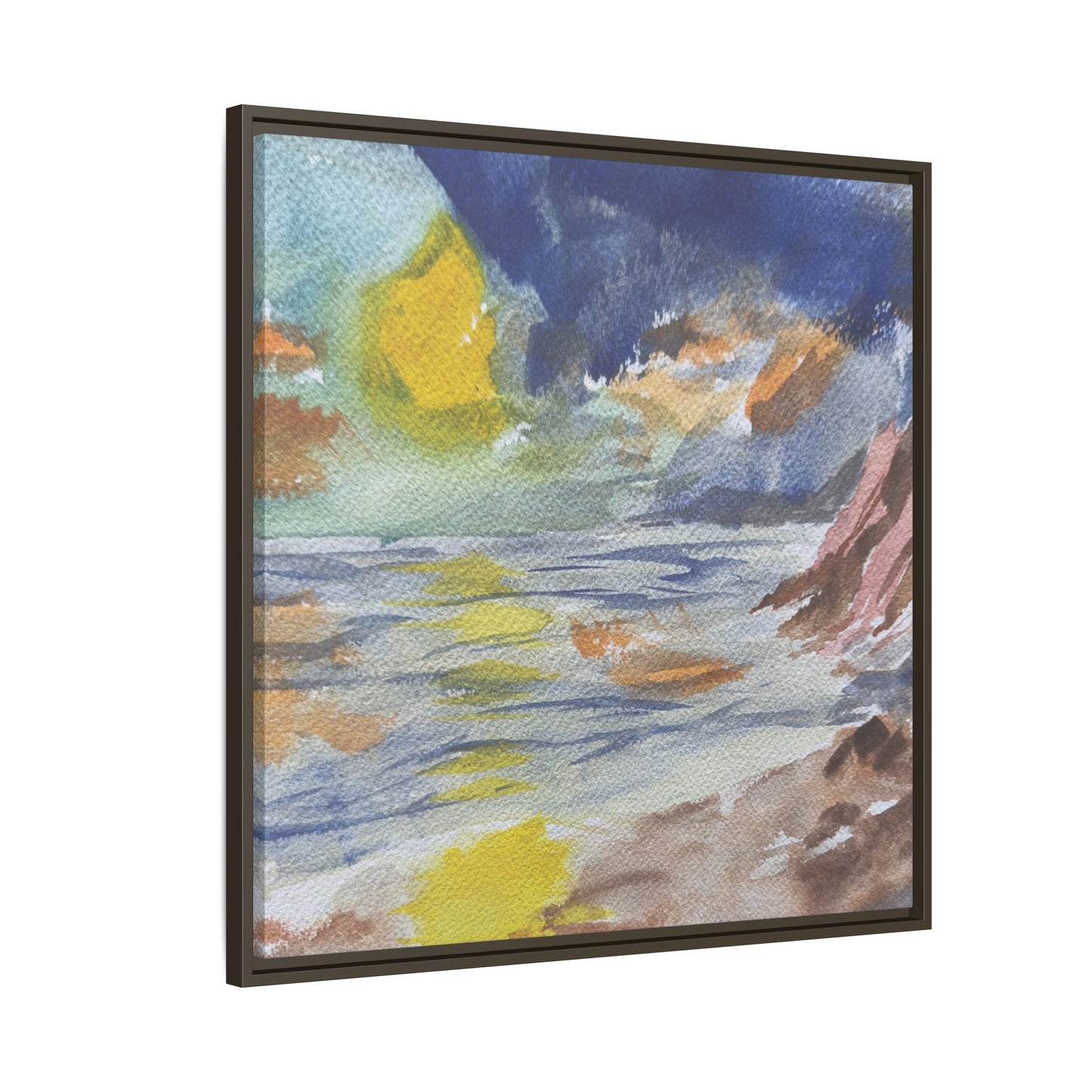 The Sun in Pieces Matte Canvas, Framed (Black or Espresso). Available in sizes from 6”x6”-30”x30”