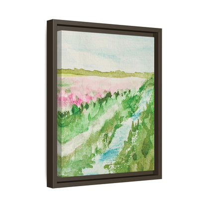 Tulip Theory Matte Canvas, Framed (Black or Espresso). Available in sizes from 8”x10”-11”x14”