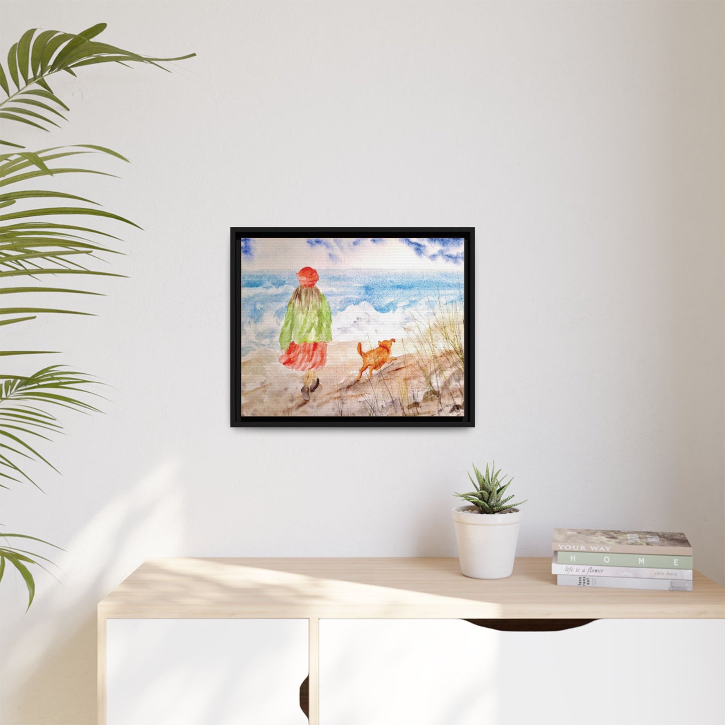 Oceanfront Friends, Framed (Black or Espresso). Available in sizes from 10”x8”-20”x16”