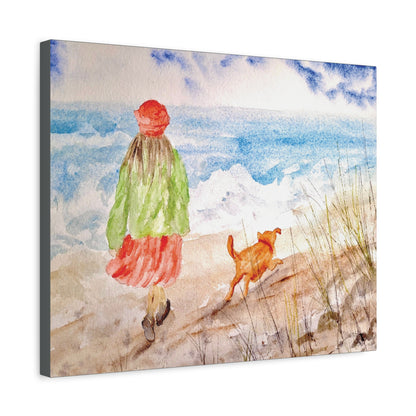 Oceanfront Friends Matte Canvas, Stretched, 1.25". Available in sizes 10” x 8”-20” x 16”