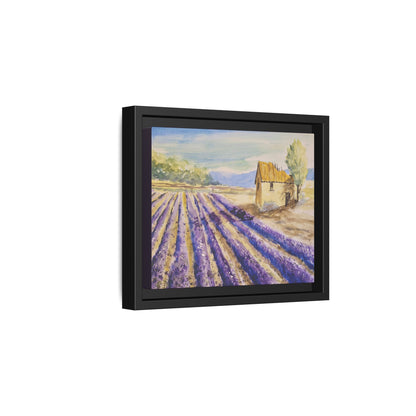 Lavender at Daybreak Matte Canvas, Framed (Black or Espresso). Available in sizes 10”x8”-20”x10”