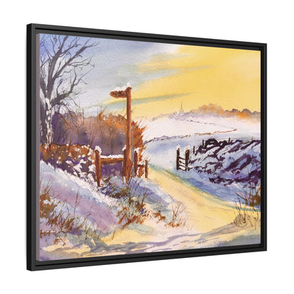 Wales Winter Walk, Framed (Black or Espresso). Available in sizes from 10”x8”-32”x24”