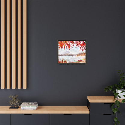 Falling For Fuji Matte Canvas, Framed (Black or Espresso). Available in sizes from 10”x8”-32”x24”