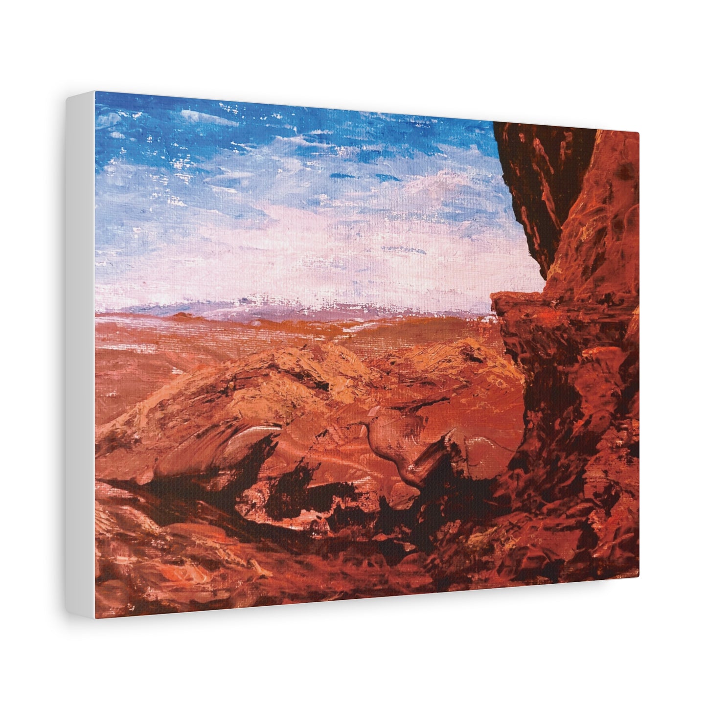 Red Rocks Matte Canvas, Stretched, 1.25". Available in sizes 10” x 8”-18”x12”