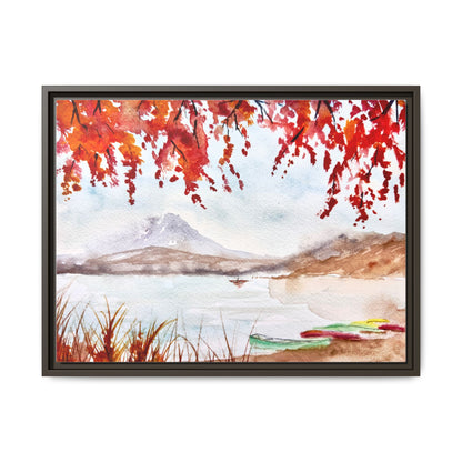 Falling For Fuji Matte Canvas, Framed (Black or Espresso). Available in sizes from 10”x8”-32”x24”
