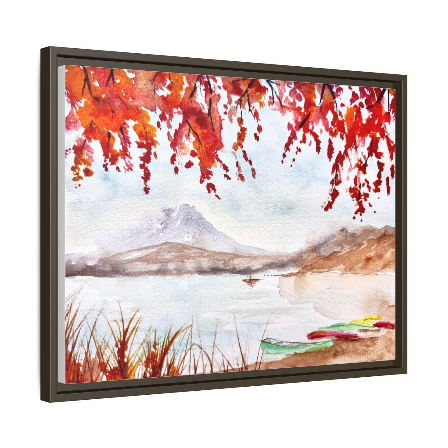 Falling For Fuji Matte Canvas, Framed (Black or Espresso). Available in sizes from 10”x8”-32”x24”