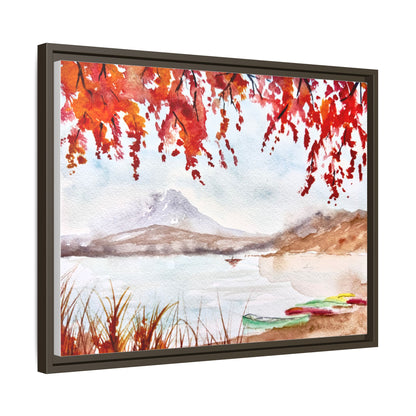 Falling For Fuji Matte Canvas, Framed (Black or Espresso). Available in sizes from 10”x8”-32”x24”