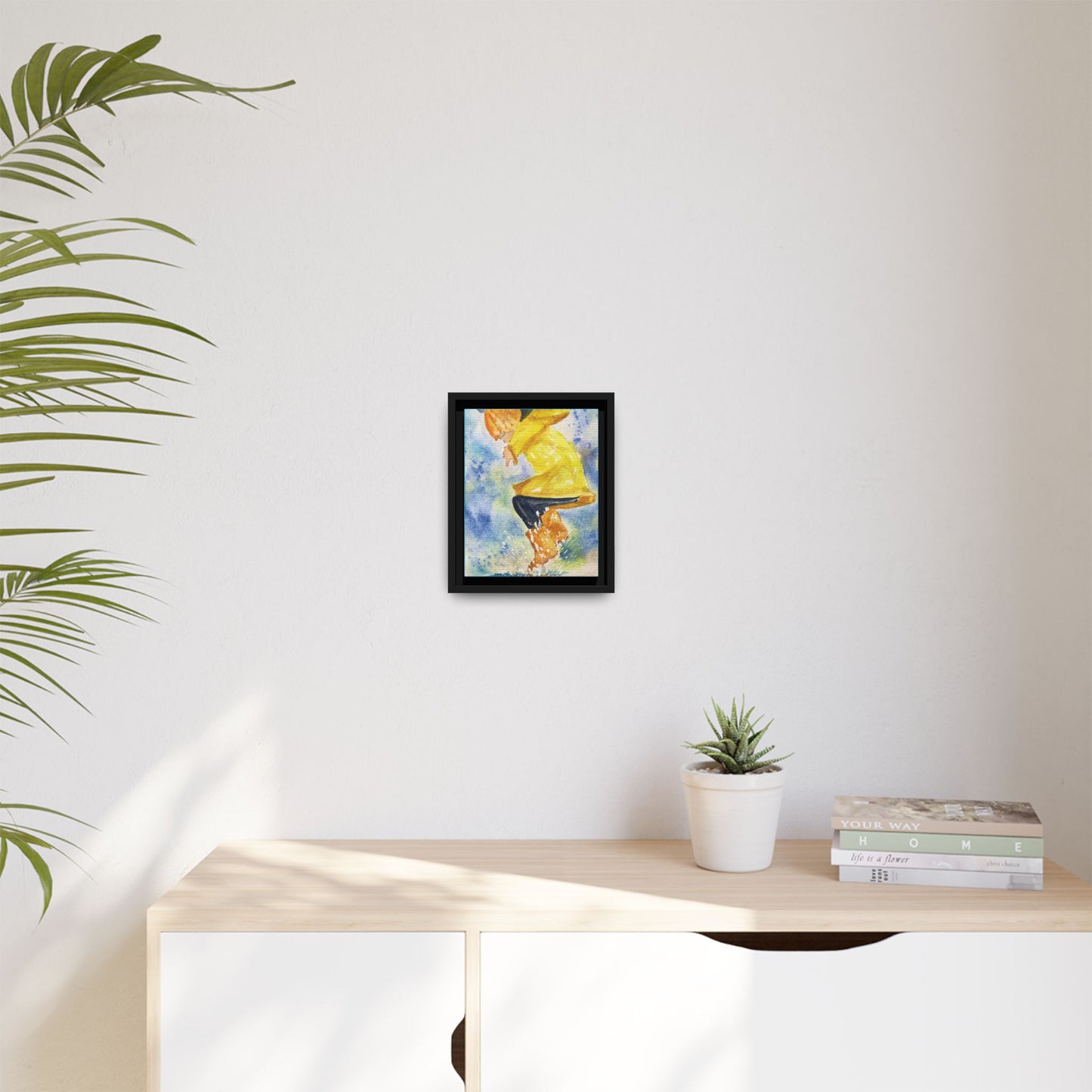 Spring Splash Matte Canvas, Framed (Black or Espresso). Available in sizes from 12”x18”-16”x24”