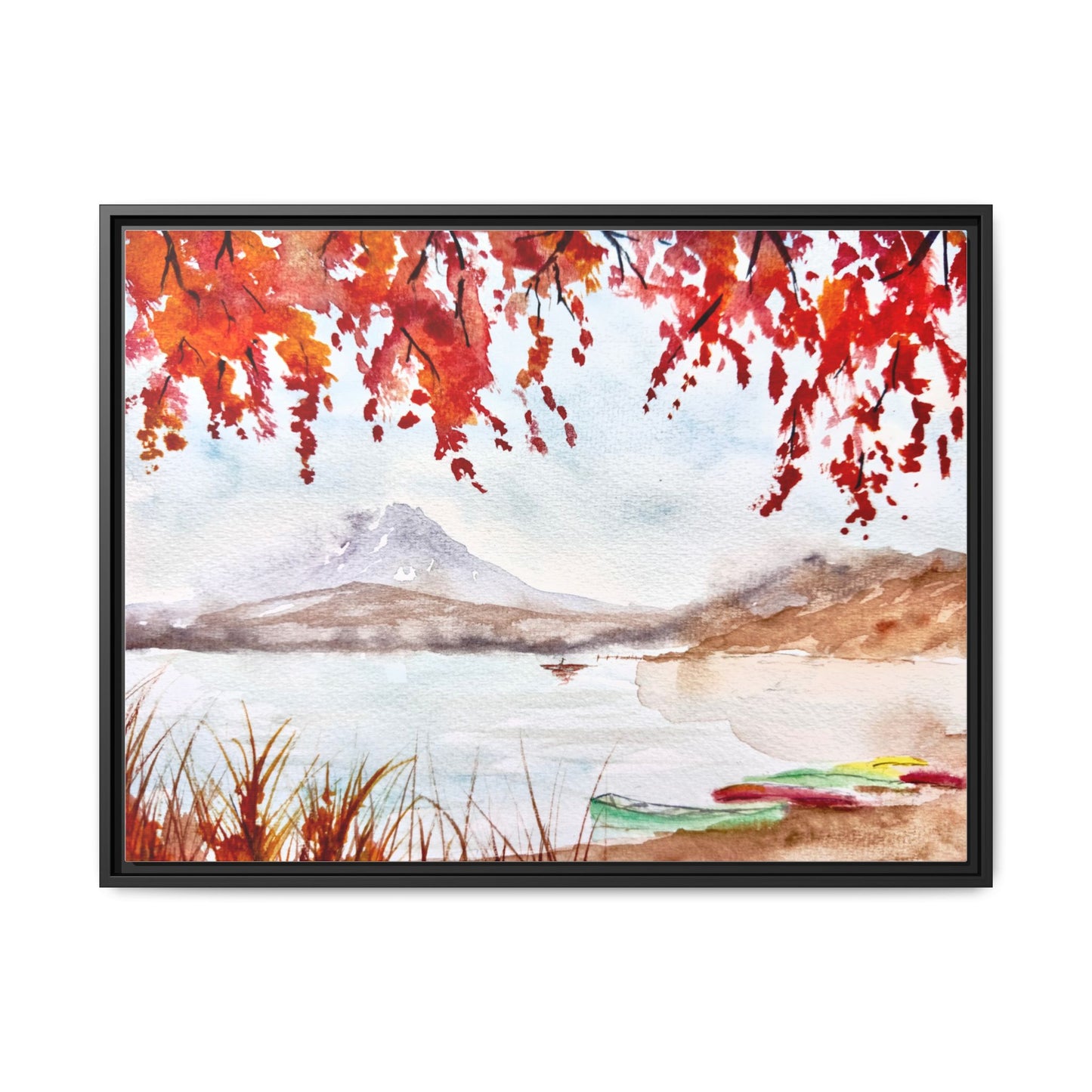 Falling For Fuji Matte Canvas, Framed (Black or Espresso). Available in sizes from 10”x8”-32”x24”