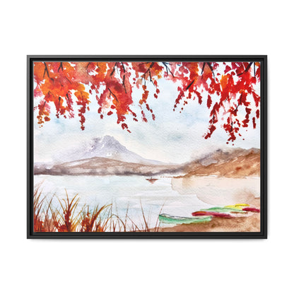 Falling For Fuji Matte Canvas, Framed (Black or Espresso). Available in sizes from 10”x8”-32”x24”