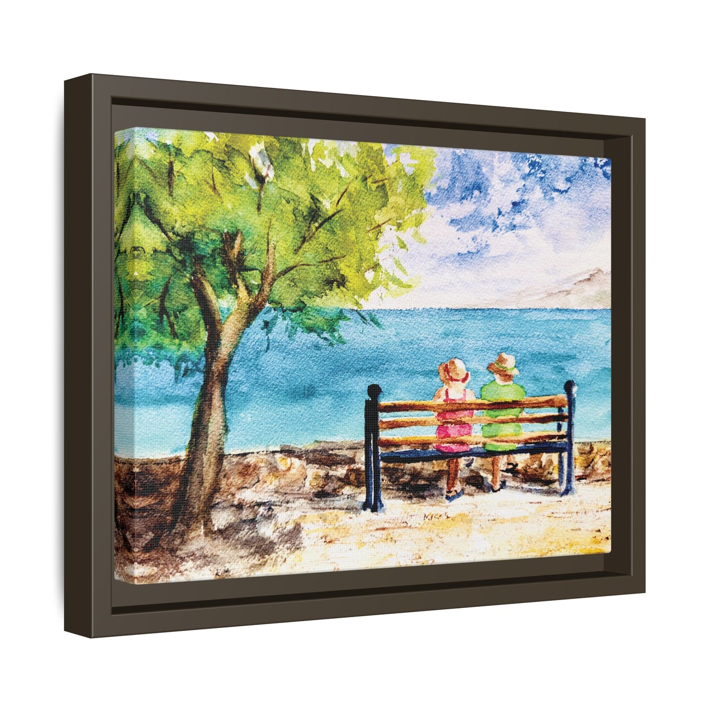 The Good Life Matte Canvas, Framed (Black or Espresso). Available in sizes from 10”x8”-30”x24”
