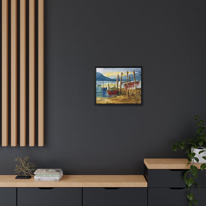 Morning Boats on the Loch, Framed (Black or Espresso). Available in sizes from 10”x8”-24”x18”