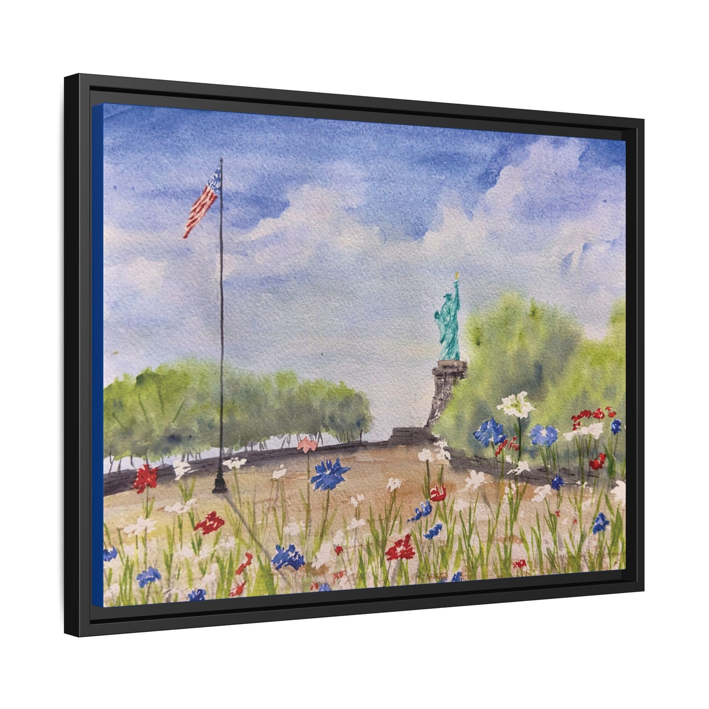Looking for Liberty, Framed (Black or Espresso). Available in sizes from 10”x8”-24”x18”