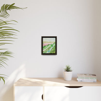 Tulip Theory Matte Canvas, Framed (Black or Espresso). Available in sizes from 8”x10”-11”x14”