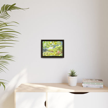 Summer Stroll Matte Canvas, Framed (Black or Espresso). Available in sizes 10”x8”-20”x10”