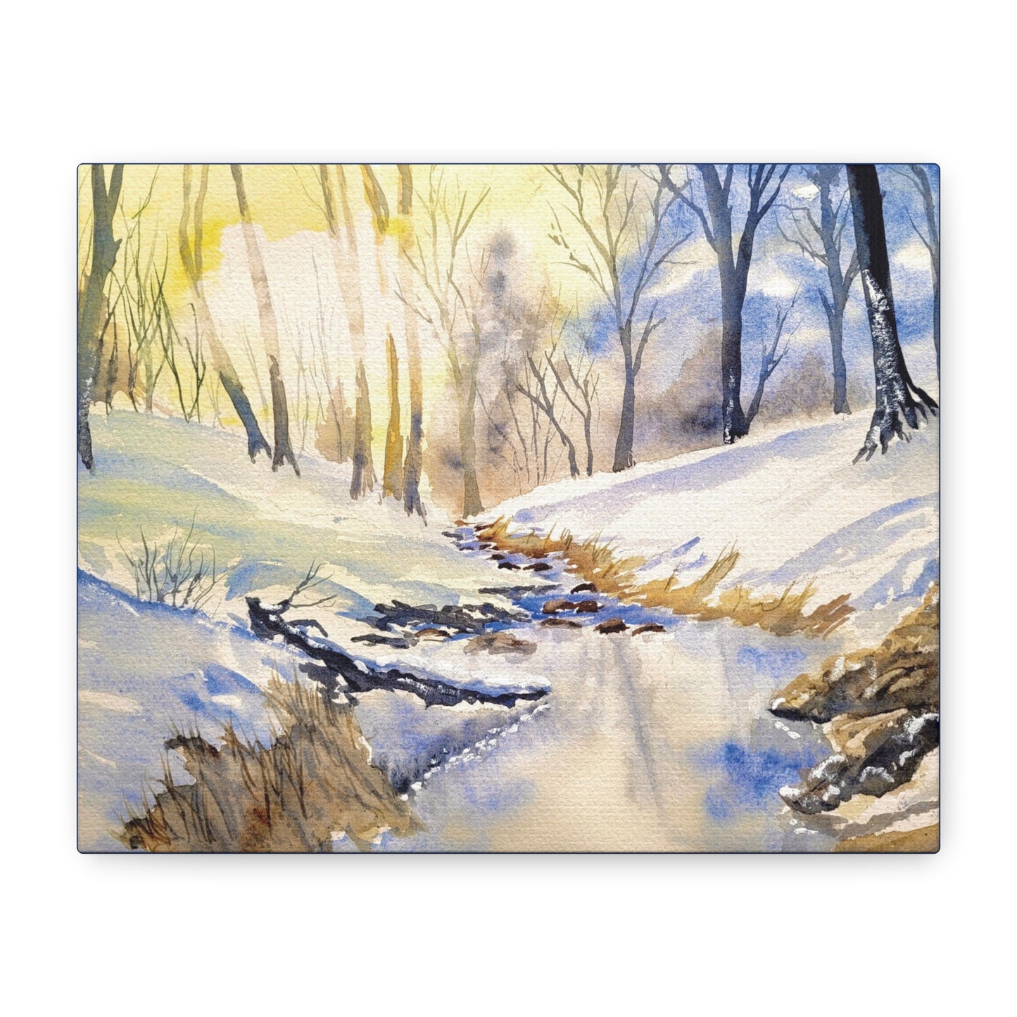 Snowy Creek Matte Canvas, Stretched, 1.25". Available in sizes 10” x 8”-18” x 12”
