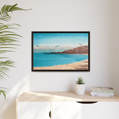 Kaanapali Beach Matte Canvas, Framed (Black or Espresso). Available in sizes from 20”x10”-30”x20”