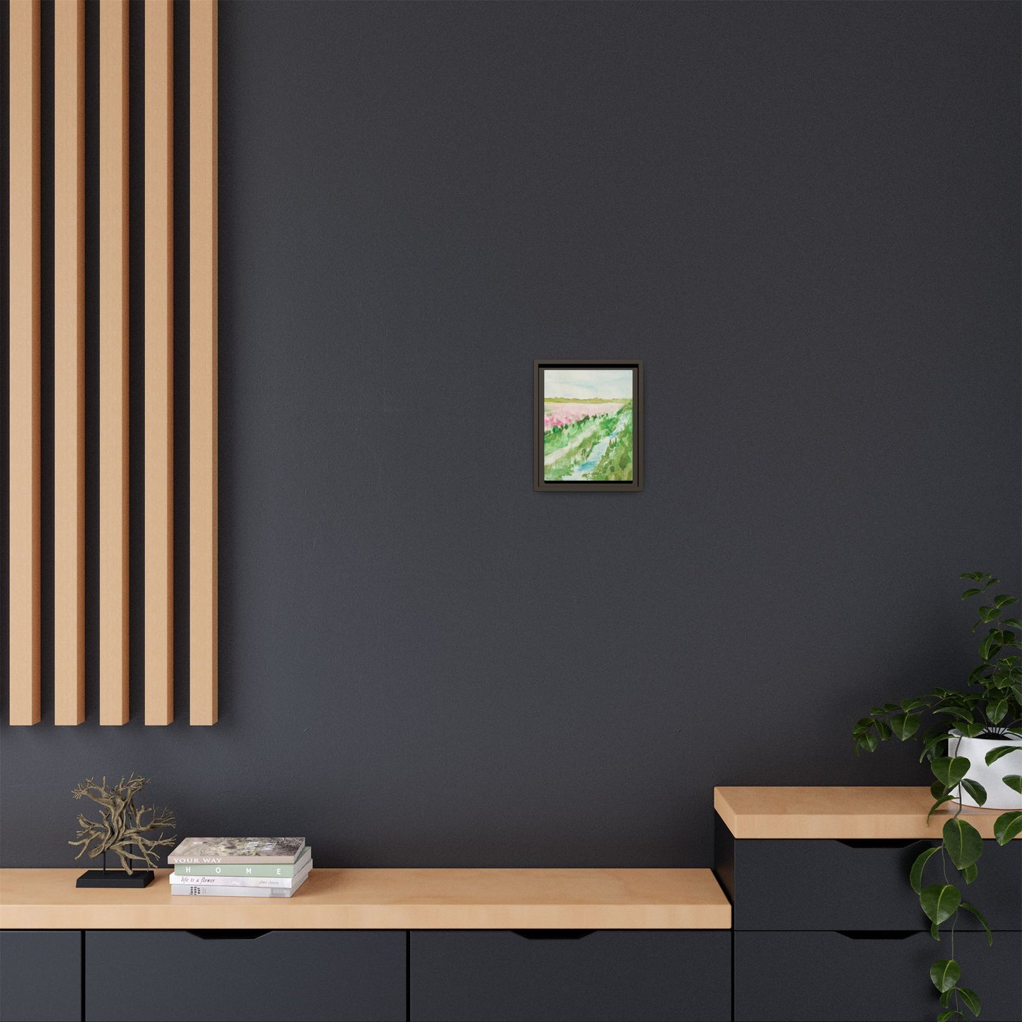 Tulip Theory Matte Canvas, Framed (Black or Espresso). Available in sizes from 8”x10”-11”x14”