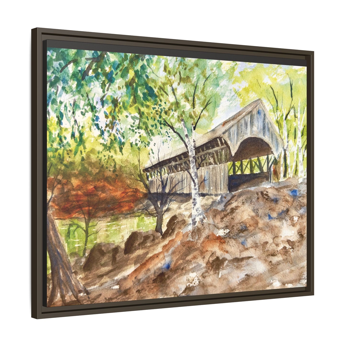 Artist’s Bridge Matte Canvas, Framed (Black or Espresso). Available in sizes from 10”x8”-24”x18”