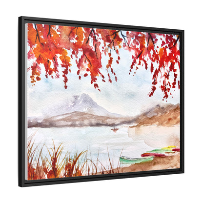 Falling For Fuji Matte Canvas, Framed (Black or Espresso). Available in sizes from 10”x8”-32”x24”