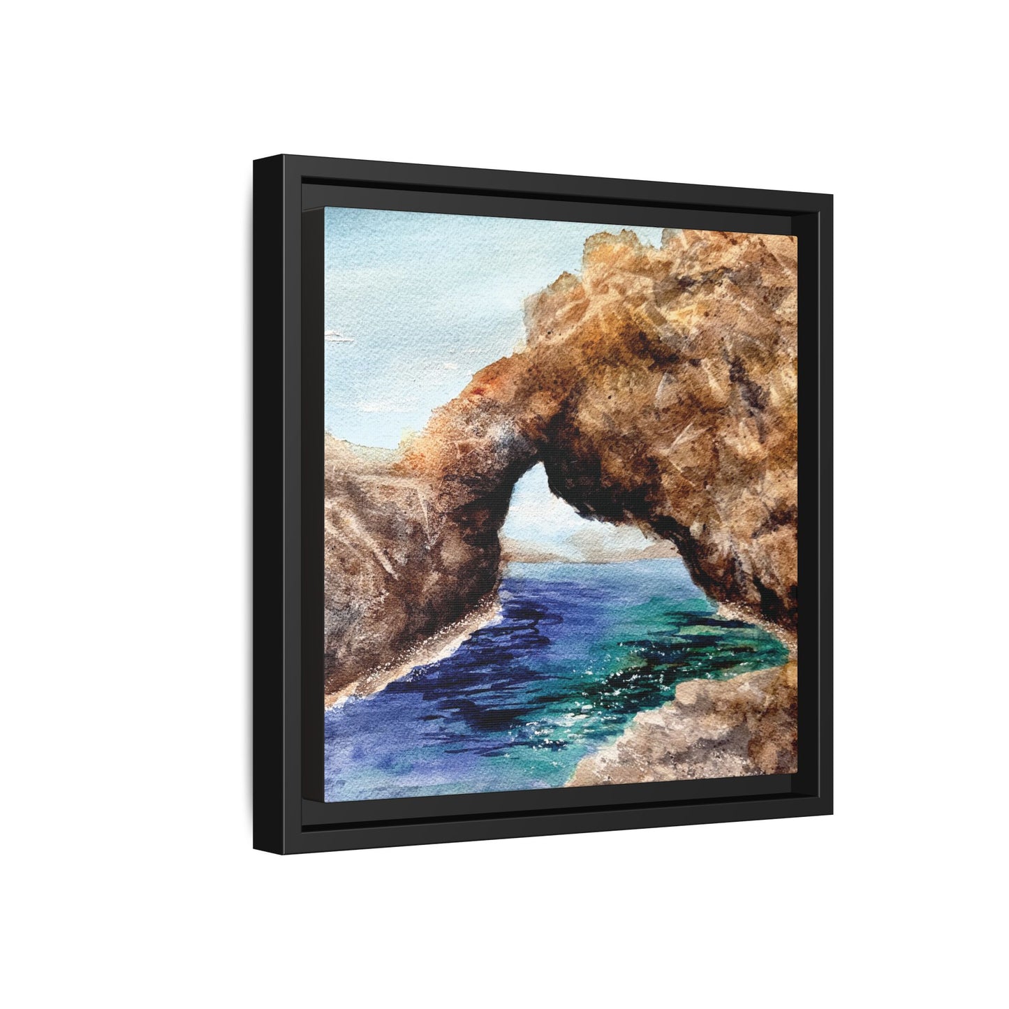 Bridging the Gap Matte Canvas, Framed (Black or Espresso). Available in sizes from 10”x10”-14”x14”
