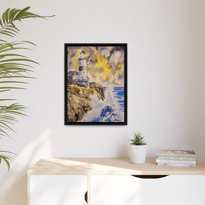 Storm Watch Matte Canvas, Framed (Black or Espresso). Available in sizes 8”x10”-18”x24”