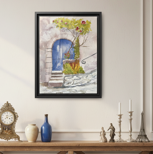 Blue Door, Framed (Black or Espresso). Available in sizes from 8”x10”-24”x32”