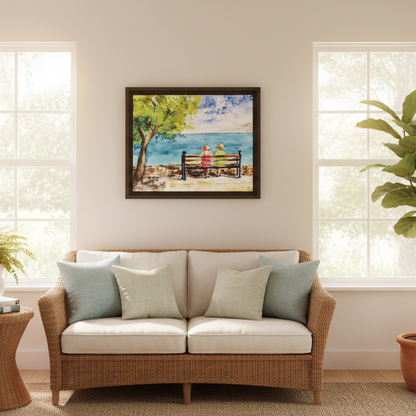The Good Life Matte Canvas, Framed (Black or Espresso). Available in sizes from 10”x8”-30”x24”