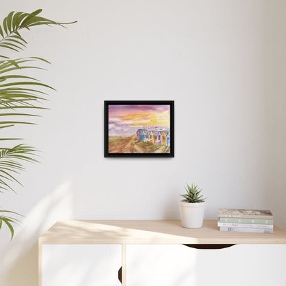 Quiet Before The Tide Matte Canvas, Framed (Black or Espresso). Available in sizes from 10”x8”-32”x24”