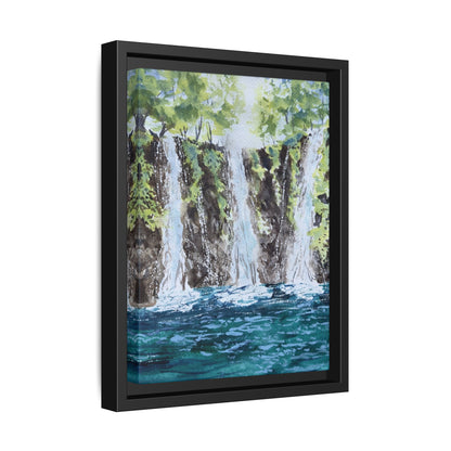 Three Sisters Waterfall, Framed (Black or Espresso). Available in sizes from 8”x10”-12”x16”