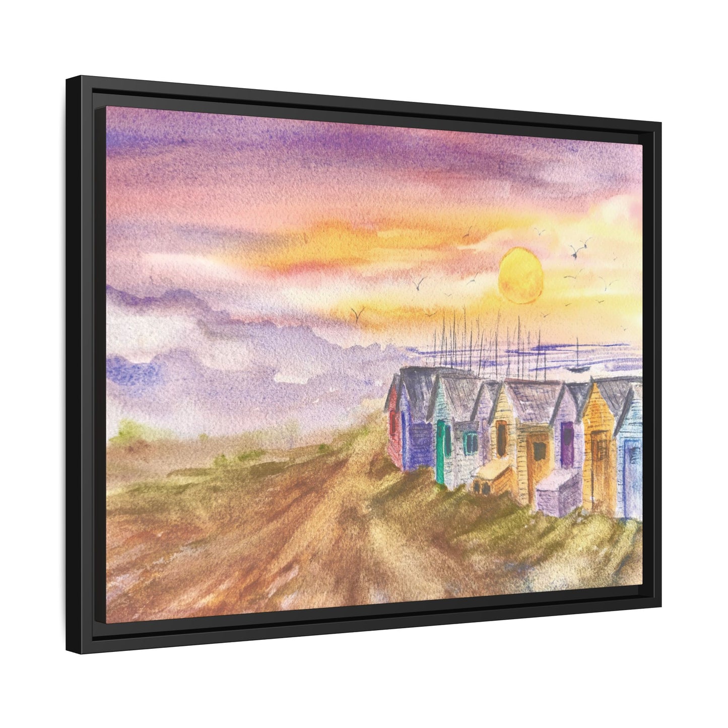 Quiet Before The Tide Matte Canvas, Framed (Black or Espresso). Available in sizes from 10”x8”-32”x24”