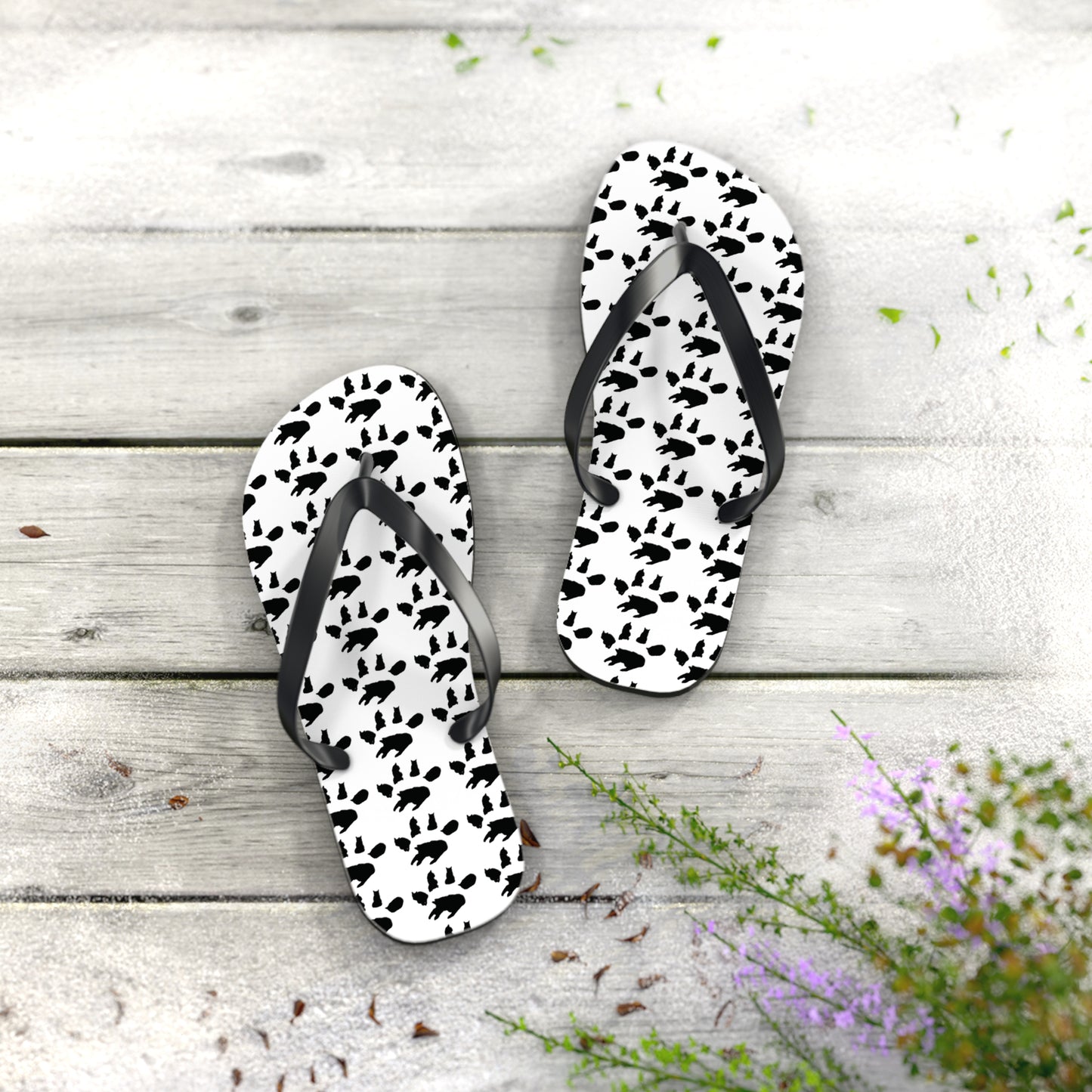 Kitty Paw Flip Flops