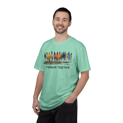 Stronger Together Unisex Garment-Dyed T-shirt. Available in sizes S-4XL, 13 colors.