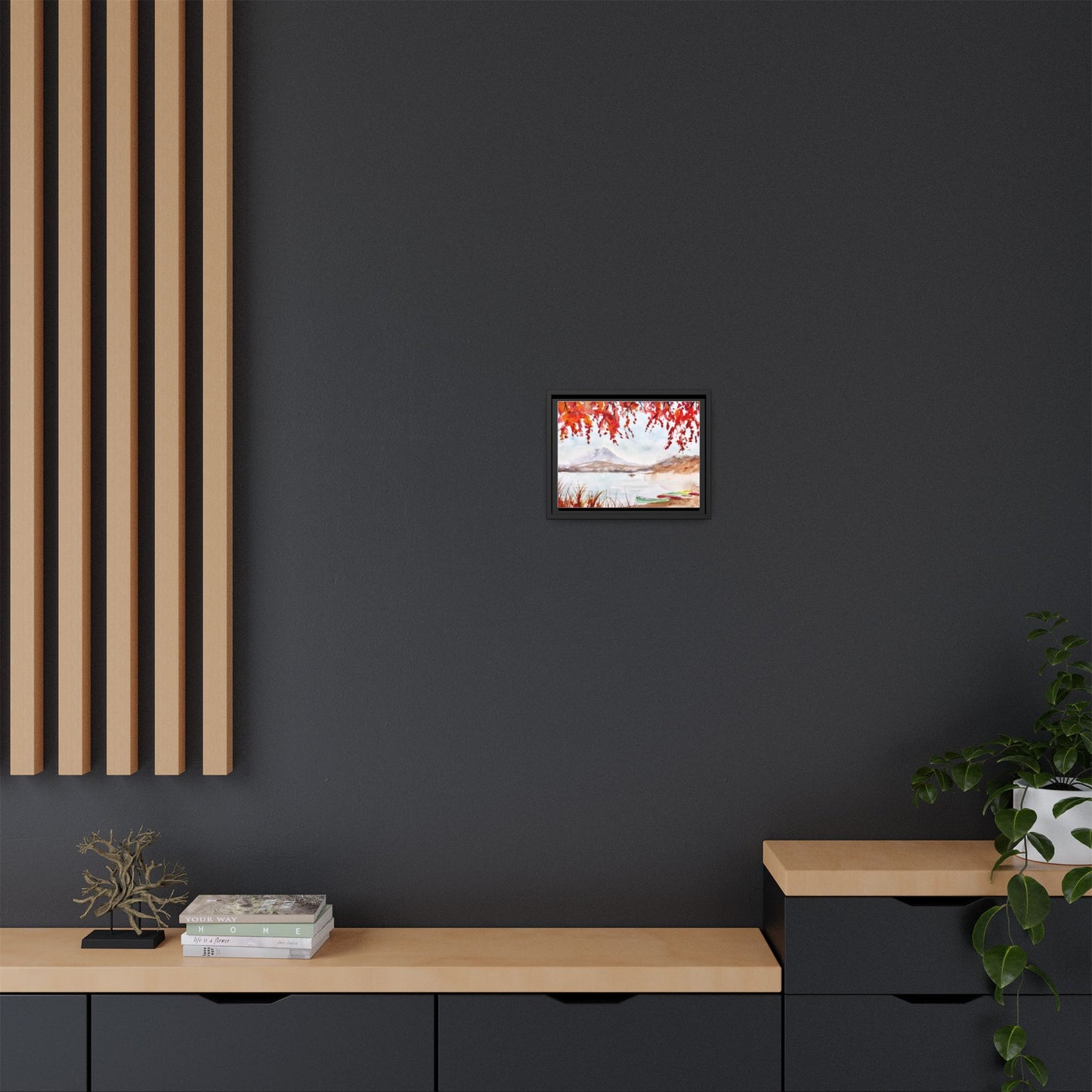 Falling For Fuji Matte Canvas, Framed (Black or Espresso). Available in sizes from 10”x8”-32”x24”