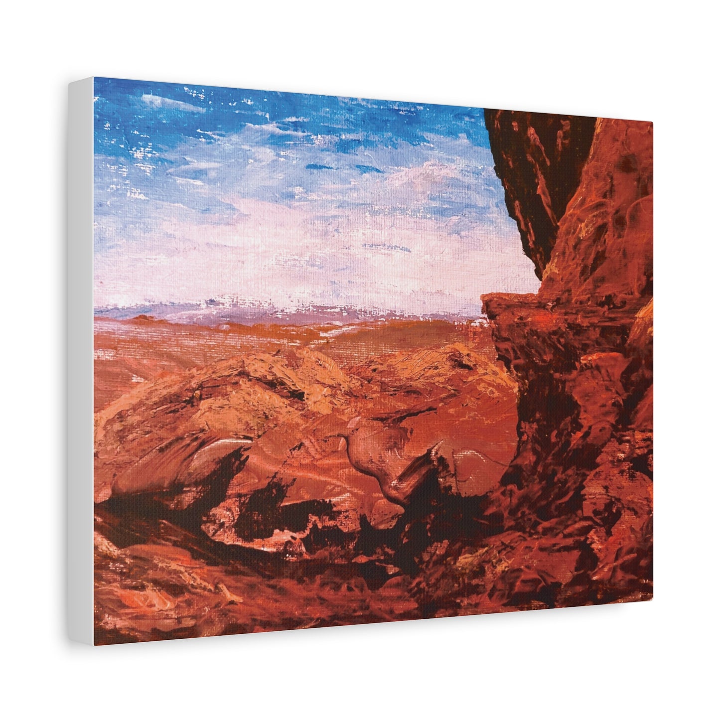 Red Rocks Matte Canvas, Stretched, 1.25". Available in sizes 10” x 8”-18”x12”