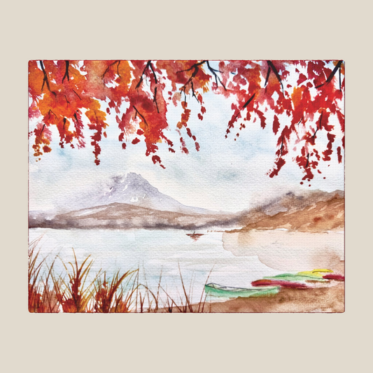 Falling For Fuji Matte Canvas, Stretched, 1.25". Available in sizes 10” x 8”-16” x 12”