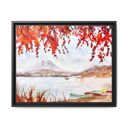Falling For Fuji Matte Canvas, Framed (Black or Espresso). Available in sizes from 10”x8”-32”x24”