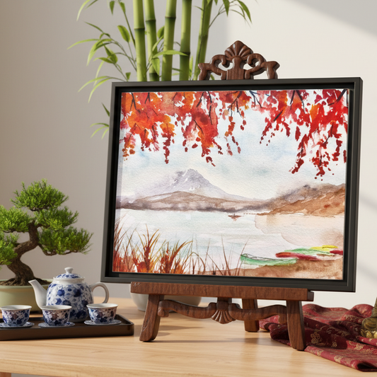 Falling For Fuji Matte Canvas, Framed (Black or Espresso). Available in sizes from 10”x8”-32”x24”