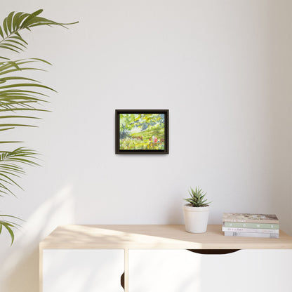 Summer Stroll Matte Canvas, Framed (Black or Espresso). Available in sizes 10”x8”-20”x10”