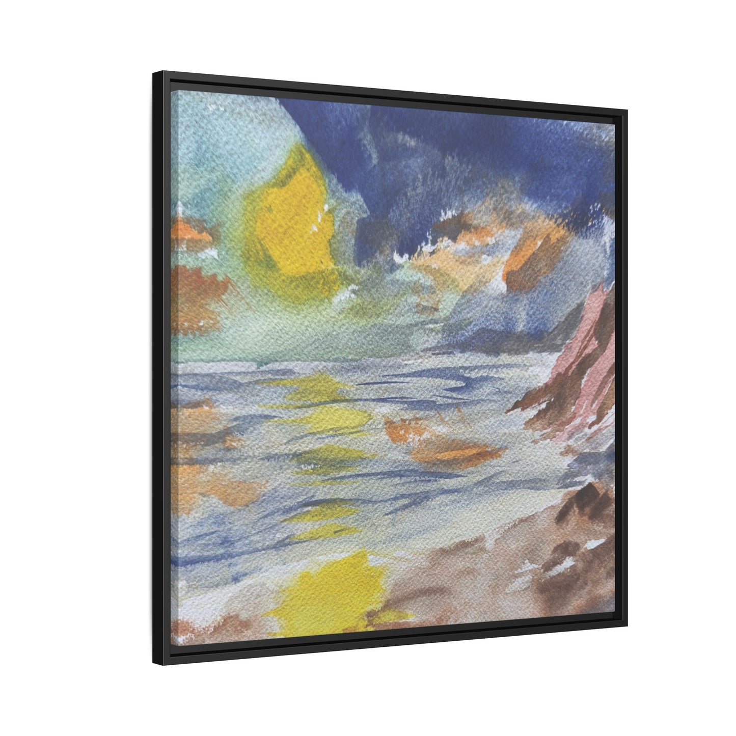 The Sun in Pieces Matte Canvas, Framed (Black or Espresso). Available in sizes from 6”x6”-30”x30”
