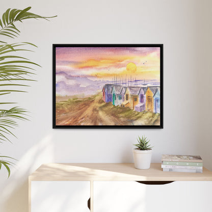 Quiet Before The Tide Matte Canvas, Framed (Black or Espresso). Available in sizes from 10”x8”-32”x24”