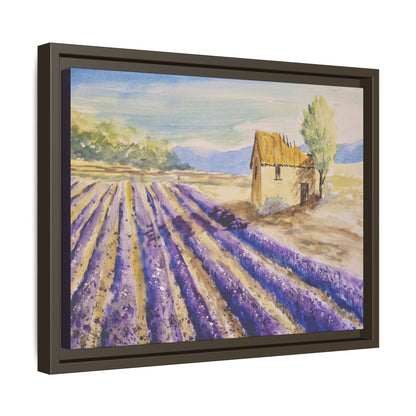 Lavender at Daybreak Matte Canvas, Framed (Black or Espresso). Available in sizes 10”x8”-20”x10”