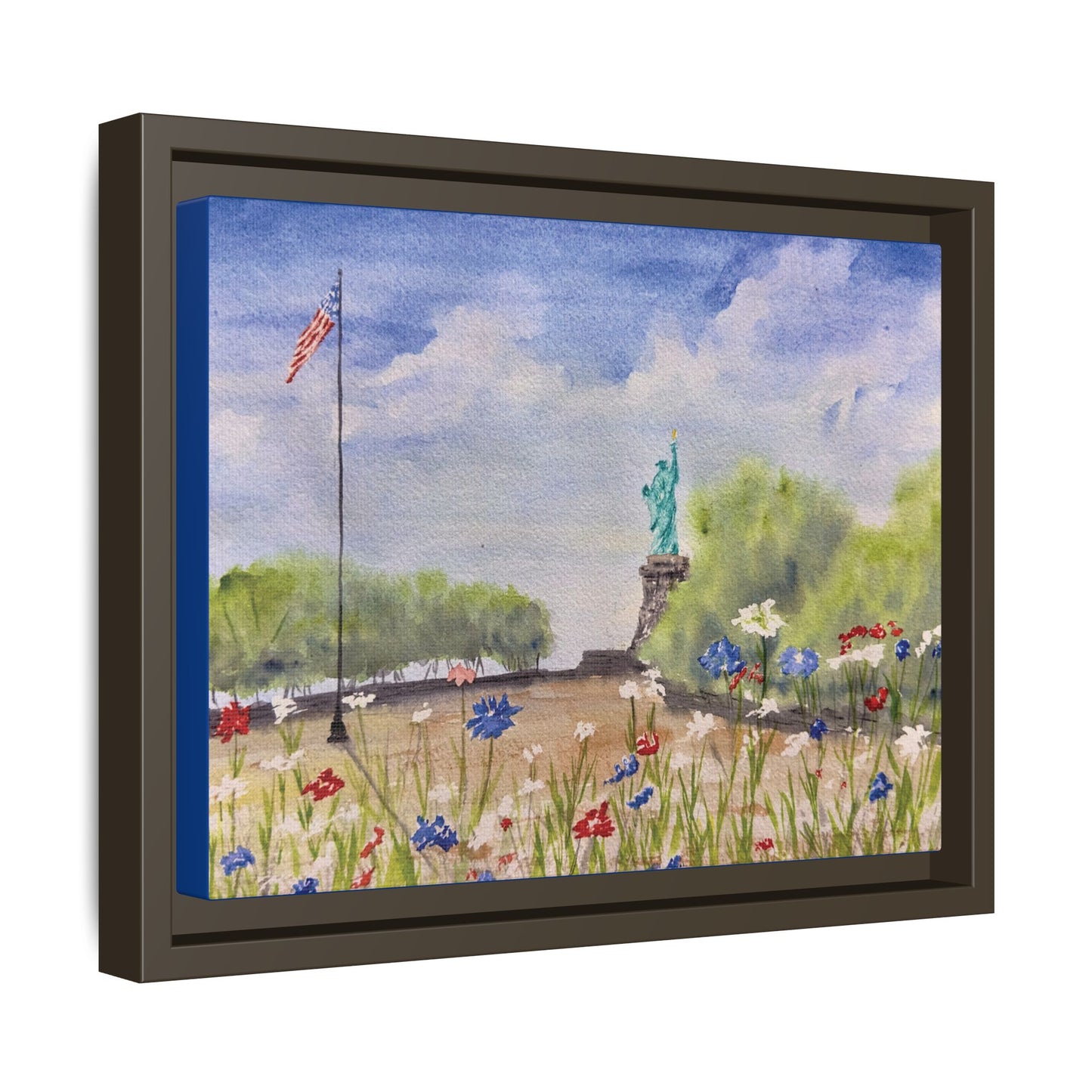 Looking for Liberty, Framed (Black or Espresso). Available in sizes from 10”x8”-24”x18”