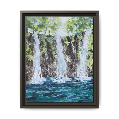 Three Sisters Waterfall, Framed (Black or Espresso). Available in sizes from 8”x10”-12”x16”