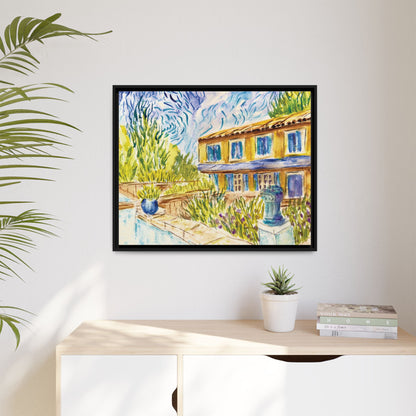 Respite Near Saint-Remy-de-Provence Matte Canvas, Framed (Black or Espresso). Available in sizes from 10”x8”-30”x24”