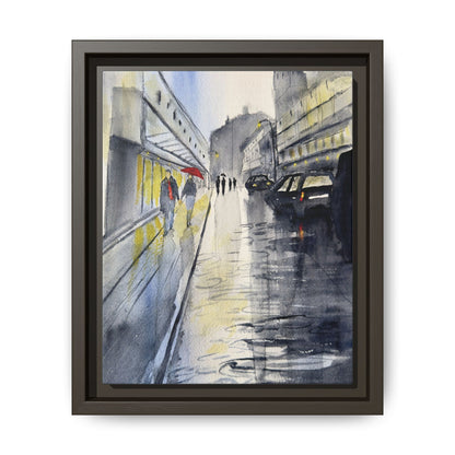 Rainy Day Romance, Framed (Black or Espresso). Available in sizes from 8”x10”-24”x32”