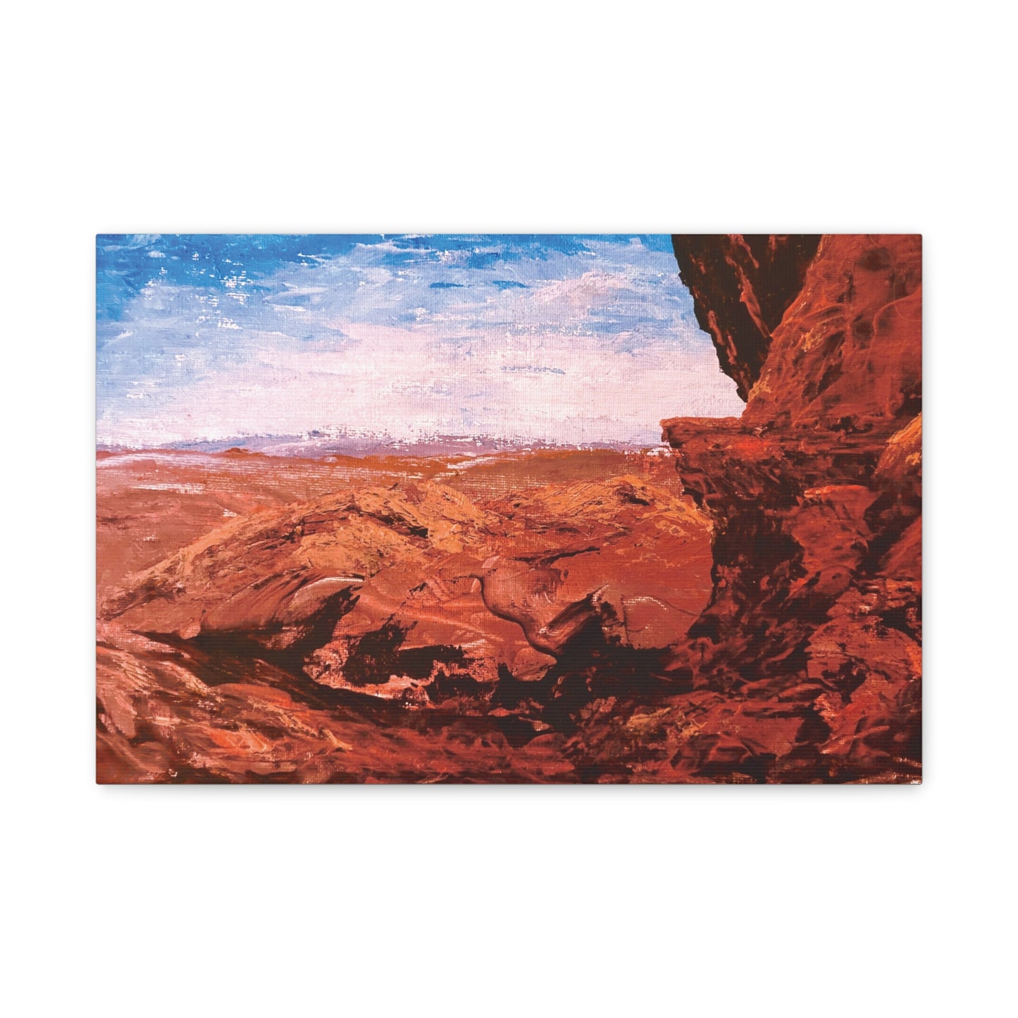 Red Rocks Matte Canvas, Stretched, 1.25". Available in sizes 10” x 8”-18”x12”